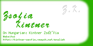 zsofia kintner business card